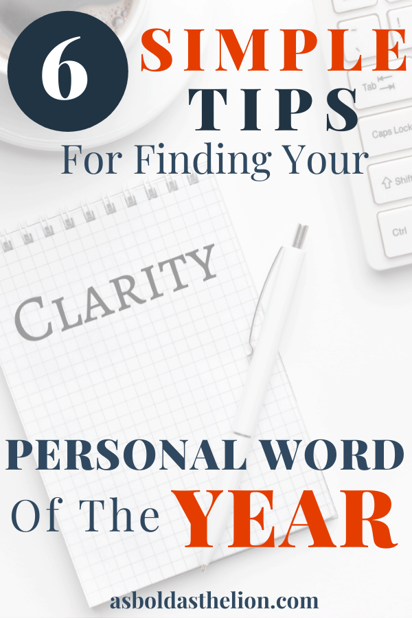 6 simple tips for finding your personal word of the year